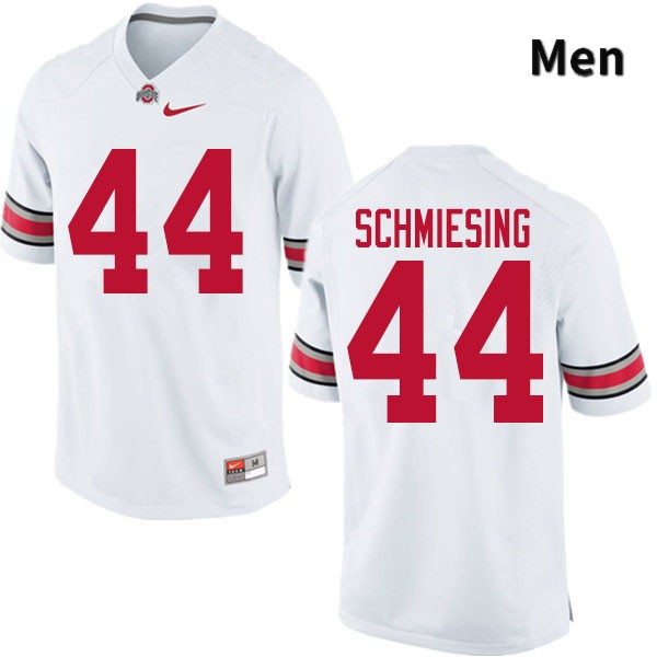 Ohio State Buckeyes Ben Schmiesing Men's #44 White Authentic Stitched College Football Jersey